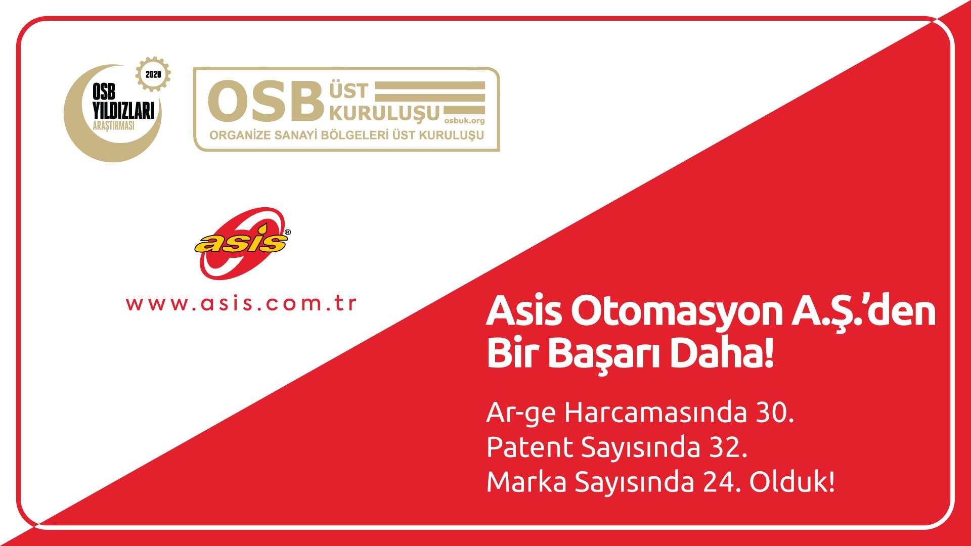 Asis Otomasyon, OSB Yıldızlarında Üç Kategoride Derece Kazandı. <br> 